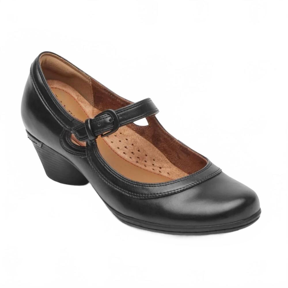 NEW COBB HILL women's laurel mary jane in black leather